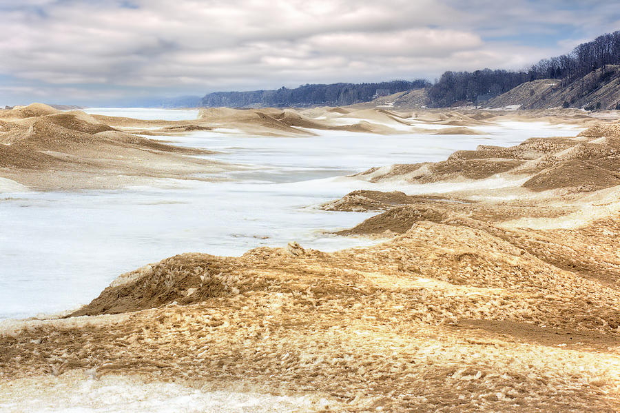 Fantasy Photograph - Holland State Park Snow Dunes by Jenny Ellen Photography