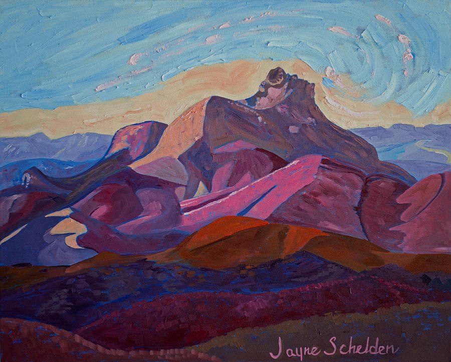 Nine Sisters Painting - Hollister Peak by Jayne Schelden