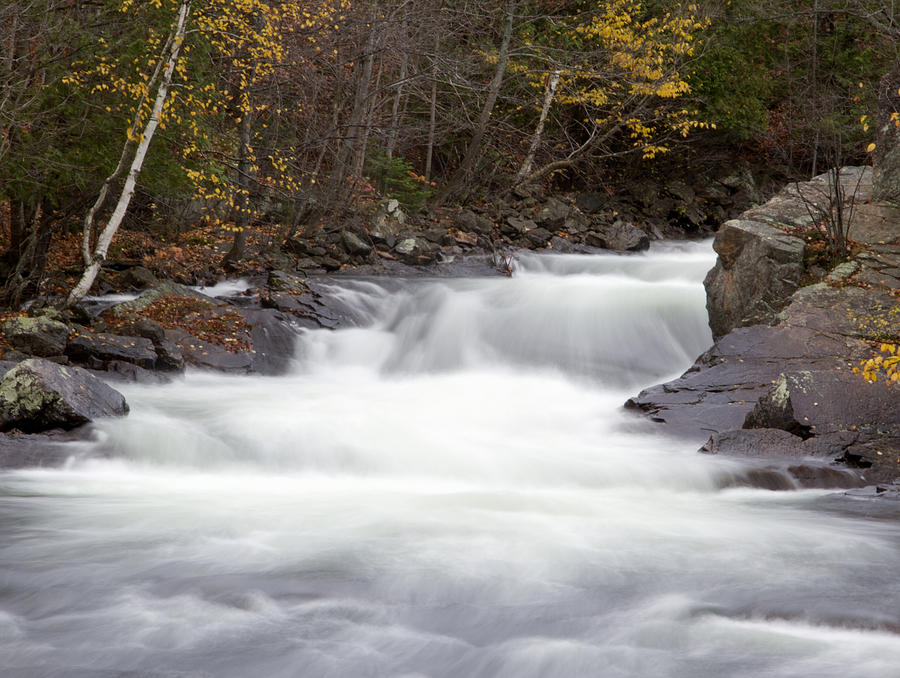 Hollow River Falls Autumn Photograph by Mike Eckersley - Pixels