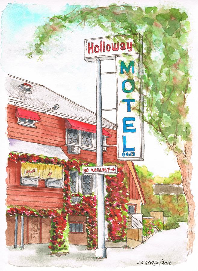 Holloway Motel in West Hollywood, California Painting by Carlos G Groppa