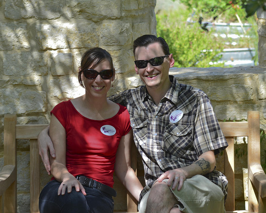 Austin Photograph - Holly and Colin at Lady Bird Johnson Wildflower Center by Allen Sheffield