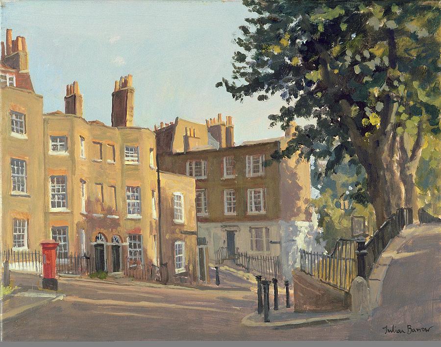 Street Scene Photograph - Holly Hill, Hampstead Oil On Canvas by Julian Barrow