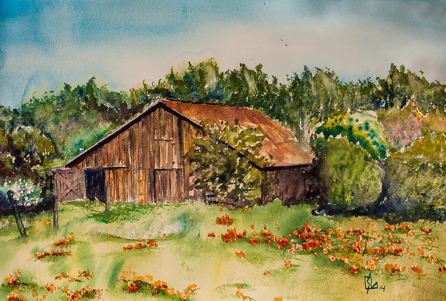 Hollys Barn Painting by Lee Stockwell