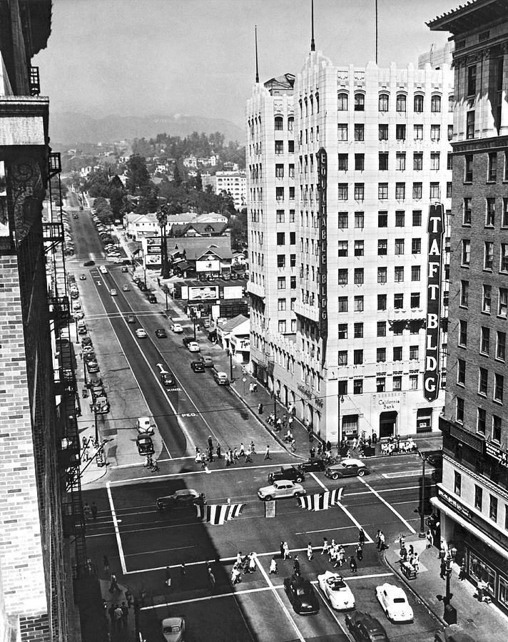 Hollywood And Vine In LA Photograph by Underwood Archives