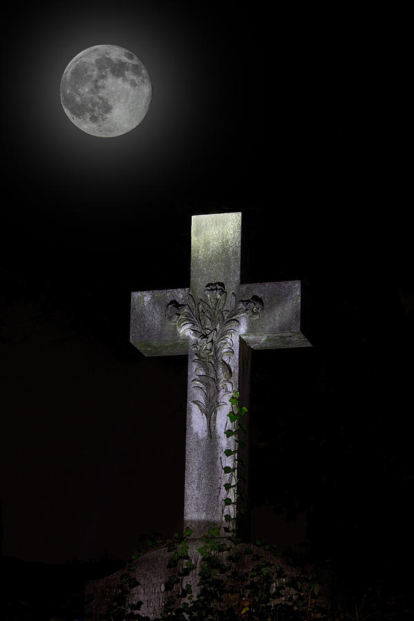 Hollywood Photograph - Hollywood Cemetery Full Moon by Jemmy Archer