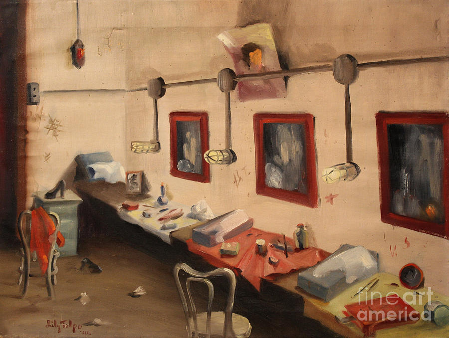 Hollywood Cowgirls Dressing Room - Rex Theater Painting by Art By Tolpo Collection