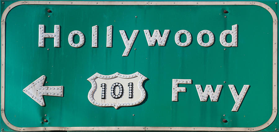 Hollywood Freeway Sign Photograph by Bill Jonas