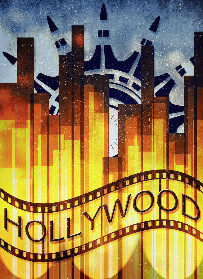 Hollywood Digital Art - Hollywood Gold by Shawna Rowe