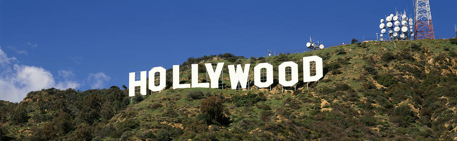 Hollywood Sign At Hollywood Hills, Los Photograph by Panoramic Images