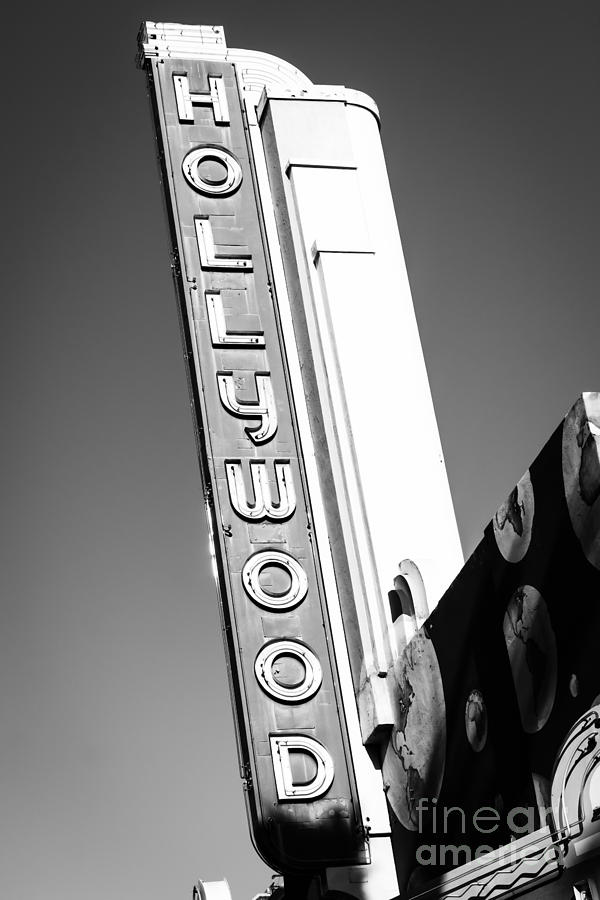 Hollywood Photograph - Hollywood Sign in Black and White by Paul Velgos