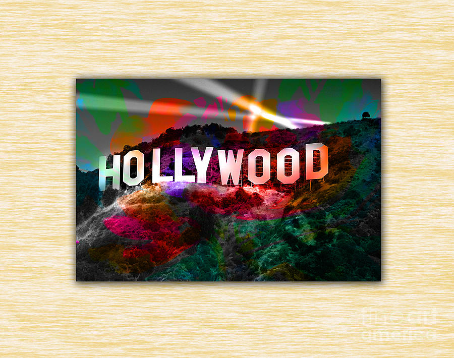 Skyline Mixed Media - Hollywood Sign by Marvin Blaine
