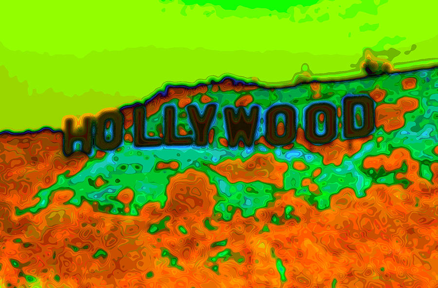 Hollywood sign Pop art Painting by Eti Reid