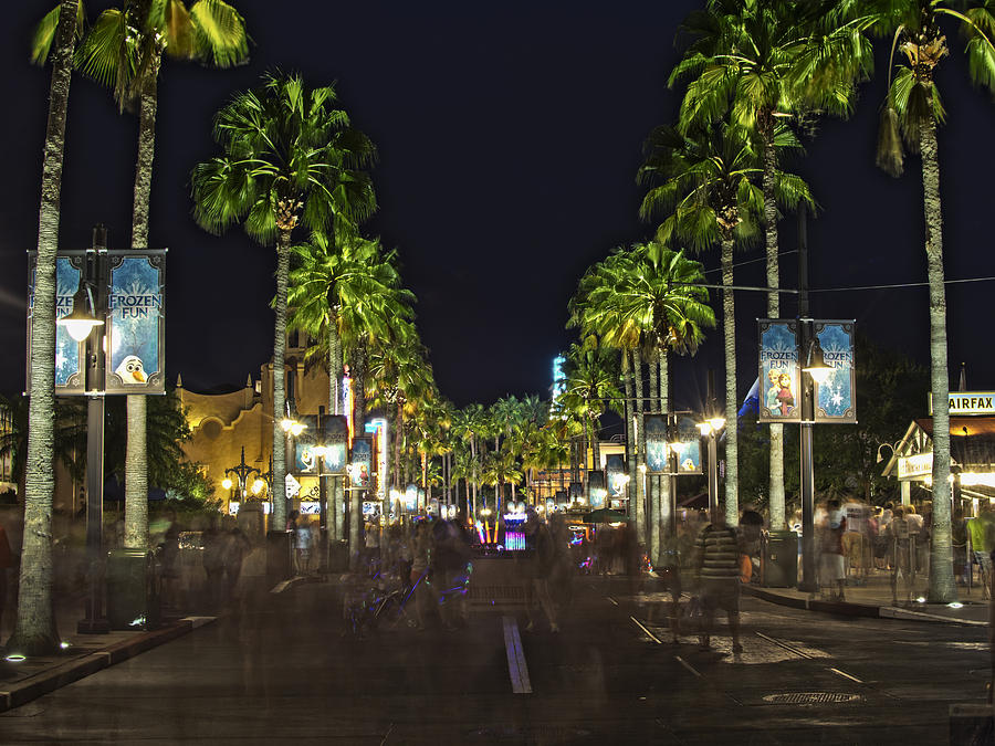 Hollywood Studios at Night - Sunset Boulevard Photograph by Jeffrey Miklush