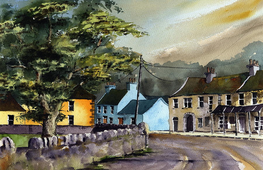 Hollywood Village West Wicklow Mixed Media by Val Byrne
