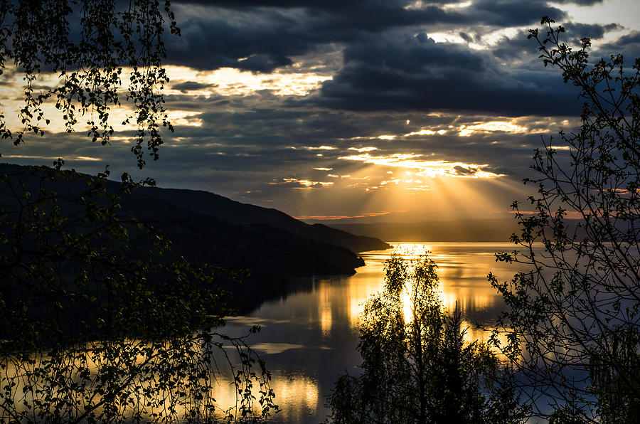 Sunset Photograph - Holsfjorden by Anders Riise