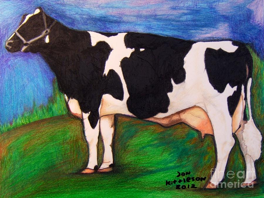 Holstein Drawing by Jon Kittleson
