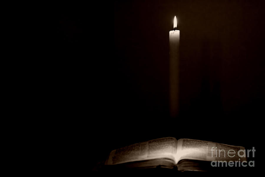 Holy Bible Illuminated Photograph by Lincoln Rogers