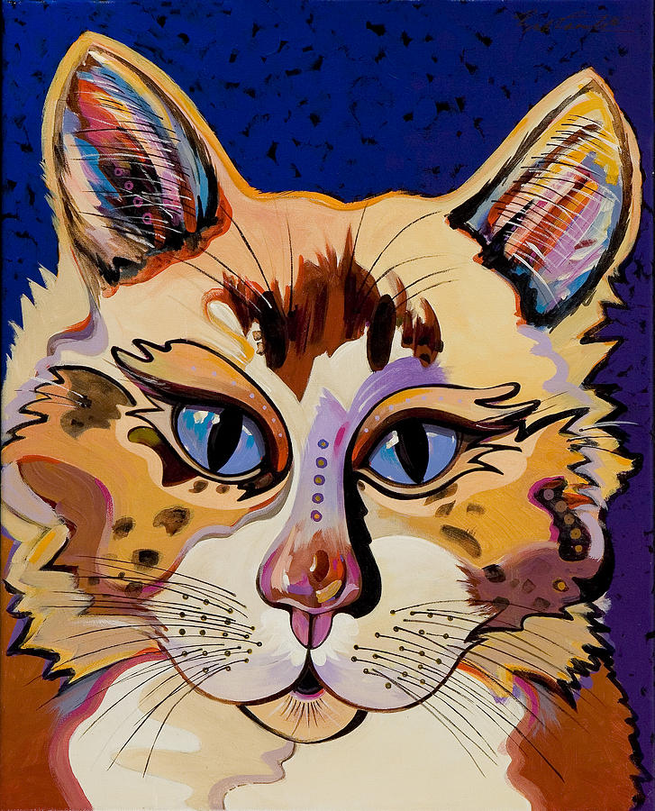 Imaginary Realism Painting - Holy Cat by Bob Coonts