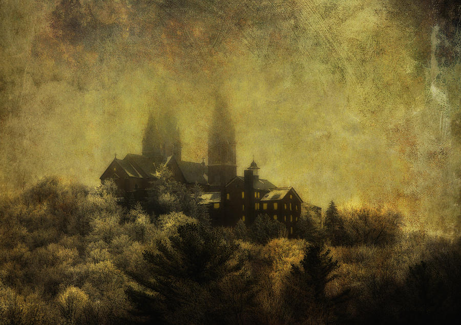 Holy Hill Basilica with textured overlay Photograph by Clare VanderVeen