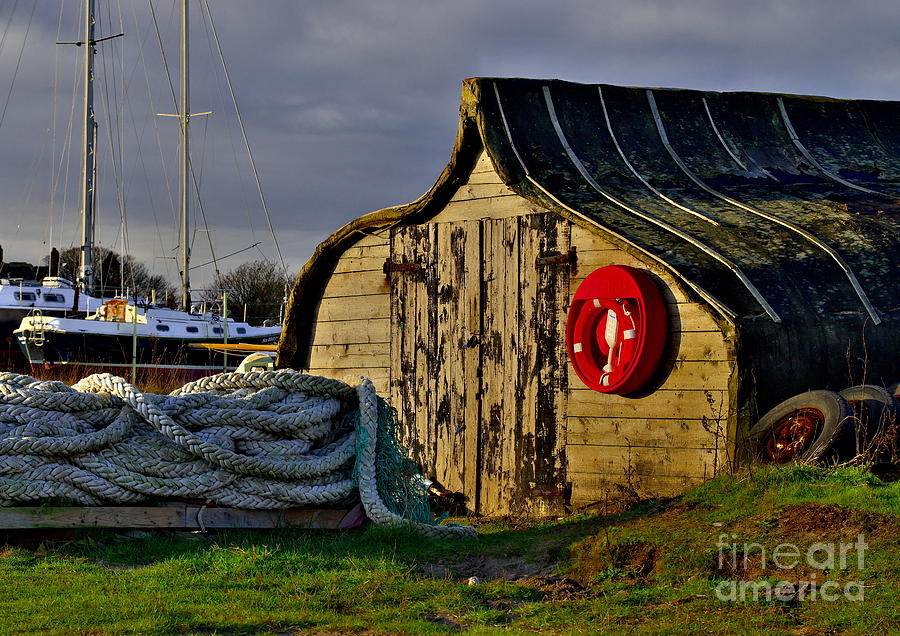 Boat Hull Photograph - Holy Island Fishermans Hut by Martyn Arnold