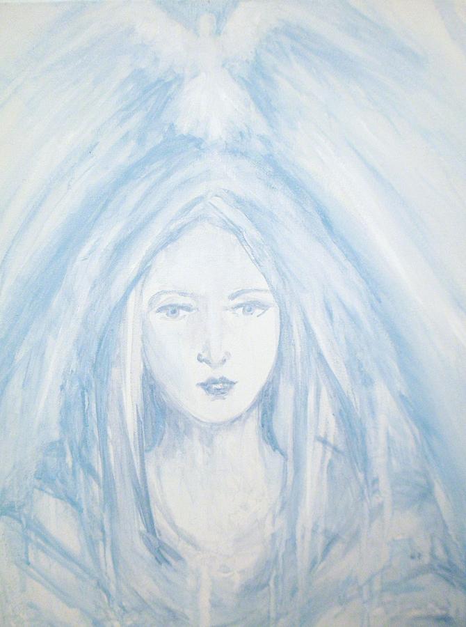 Mary Painting - Holy Mary by Judy Lynn Wheeler