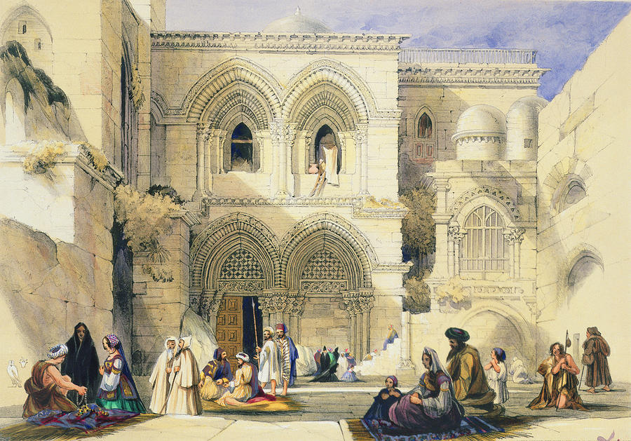 Architecture Drawing - Holy Sepulchre, In Jerusalem by A. Margaretta Burr