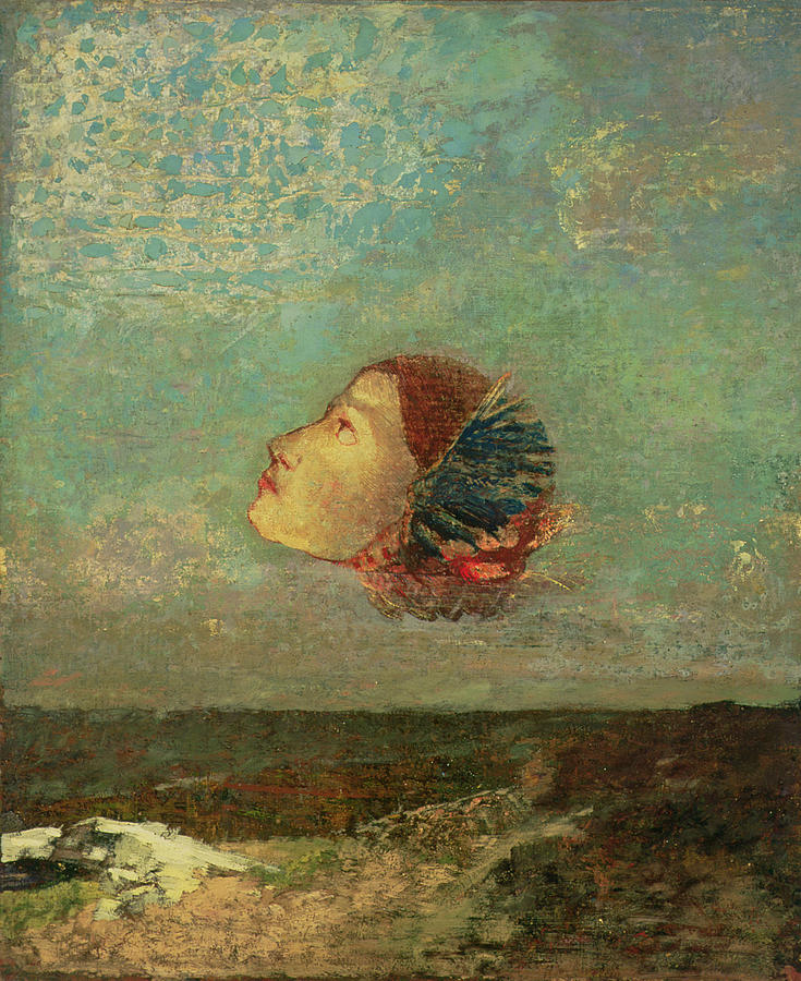 Homage To Goya, C.1895 Oil On Card Mounted On Canvas Photograph by Odilon Redon