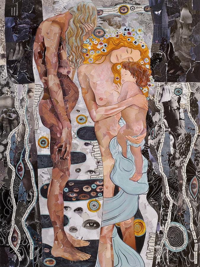 Homage to Klimts Three Ages of Woman Painting by Sheri Howe