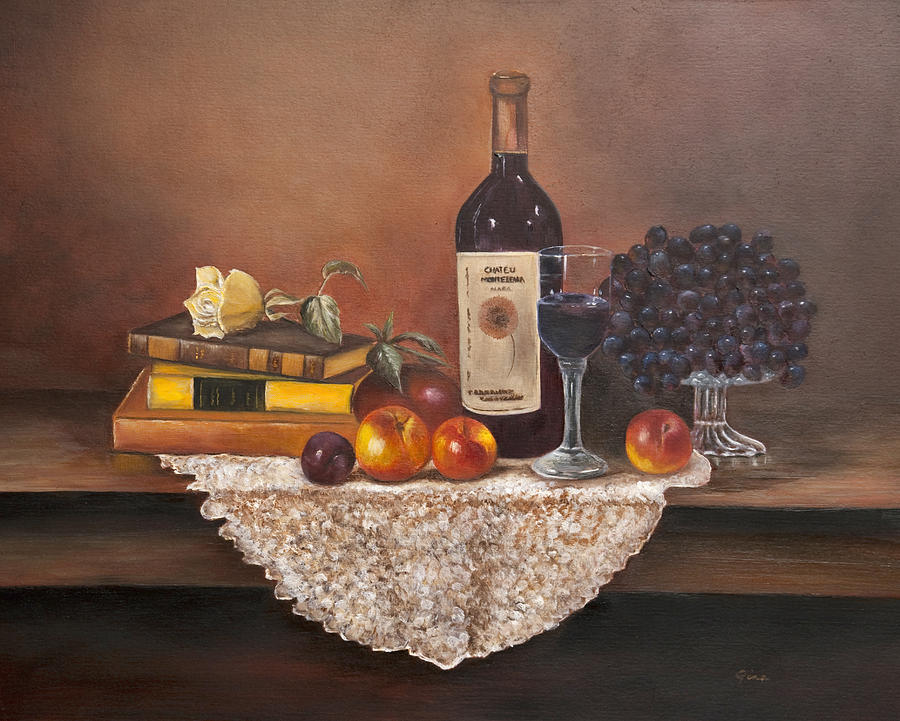 Wine Painting - Home Alone by Gina Cordova