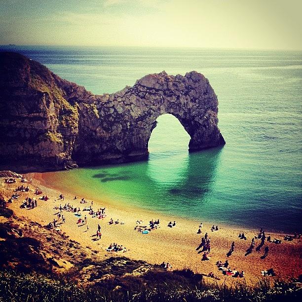 Beach Photograph - Home Could Be Worse! #durdledoor by Kristy Hobart