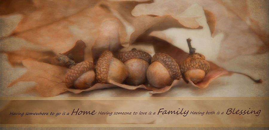 Fall Photograph - Home Family Blessing by Robin-Lee Vieira