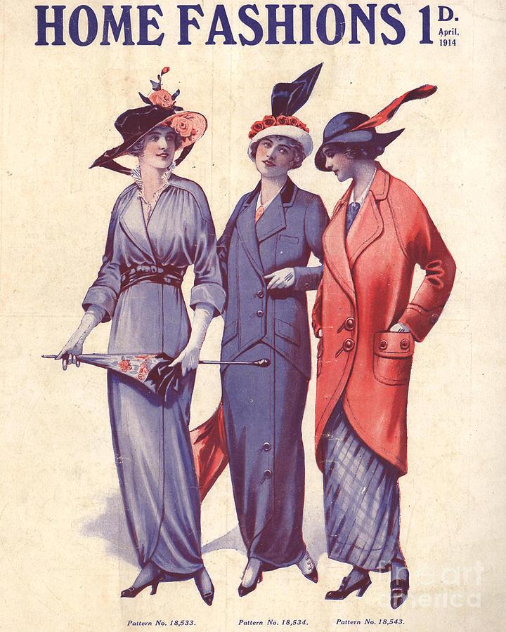 Adverts Drawing - Home Fashion  1917 1910s Uk Womens by The Advertising Archives