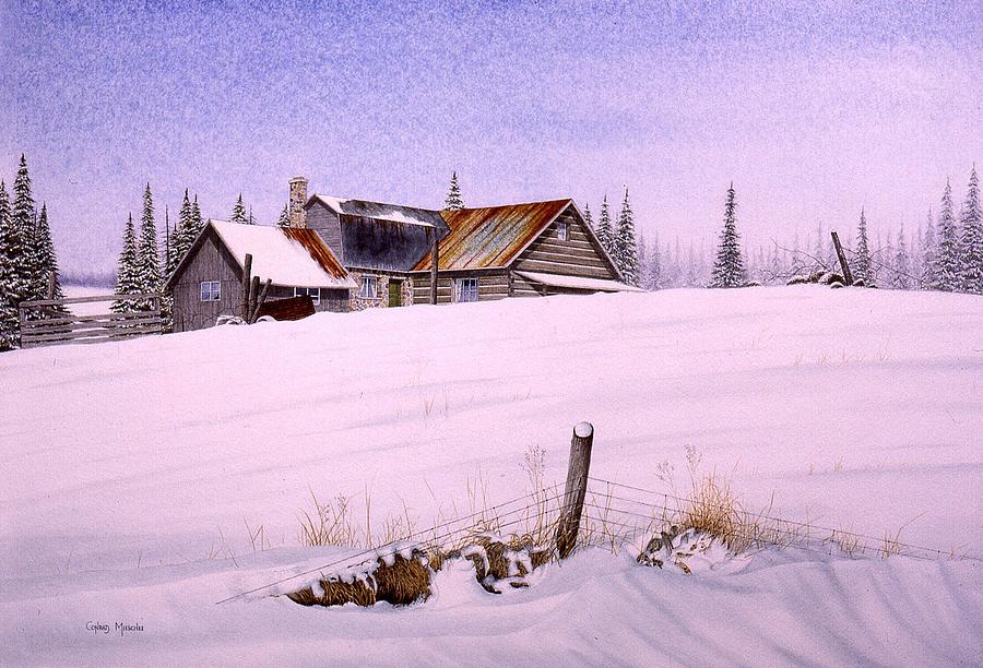Home for Christmas Painting by Conrad Mieschke
