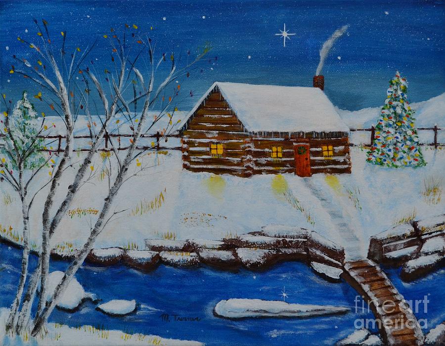Cozy Christmas Painting by Melvin Turner