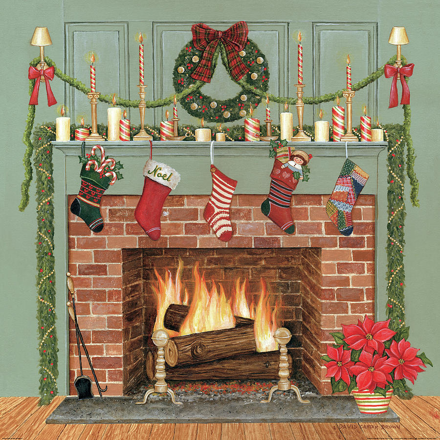 Christmas Painting - Home For The Holidays I by David Carter Brown