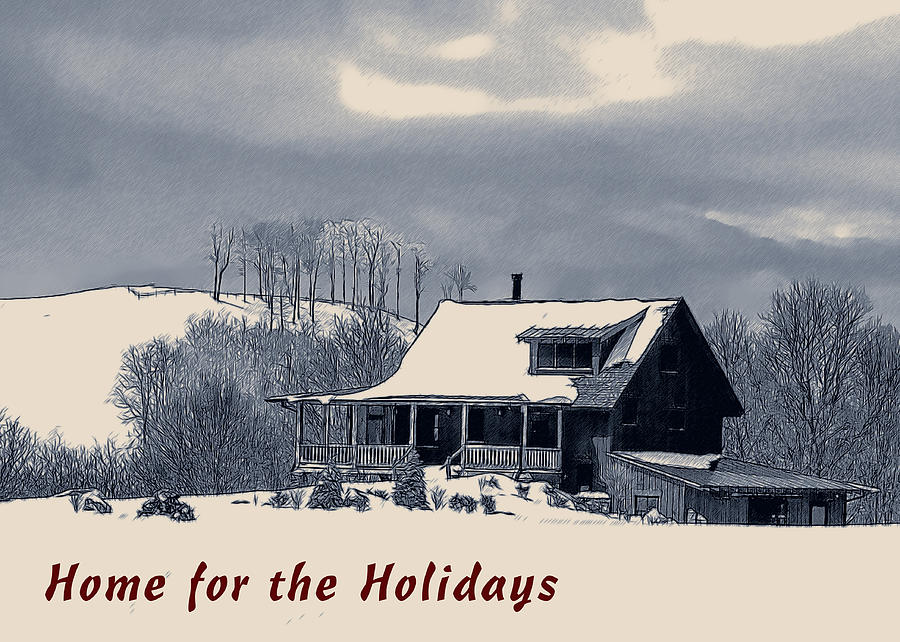 Christmas Digital Art - Home for the Holidays by John Haldane