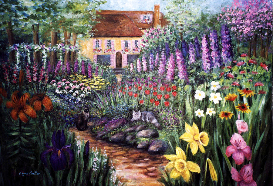 Home Garden Painting by Lynn Buettner