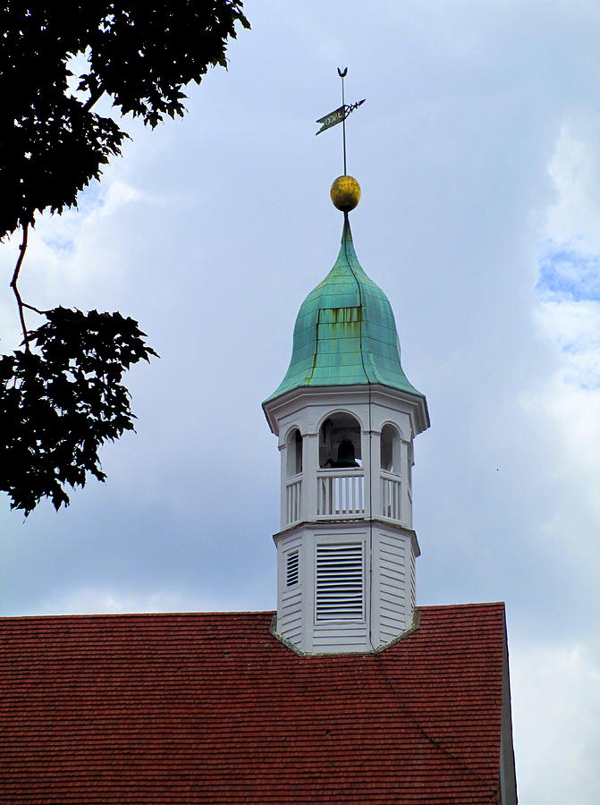 Home Moravian Church Steeple Photograph by Randall Weidner