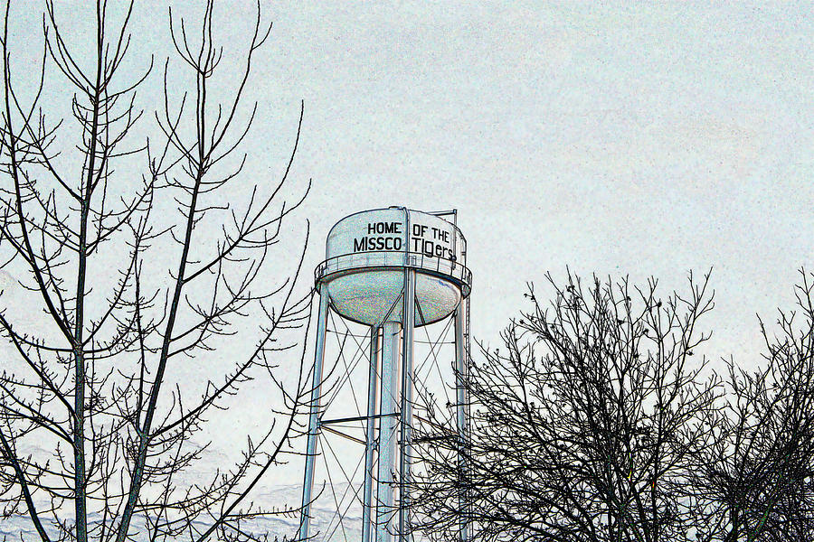 Home of the Missco Tigers- Colored Pencil Effect Photograph by KayeCee Spain