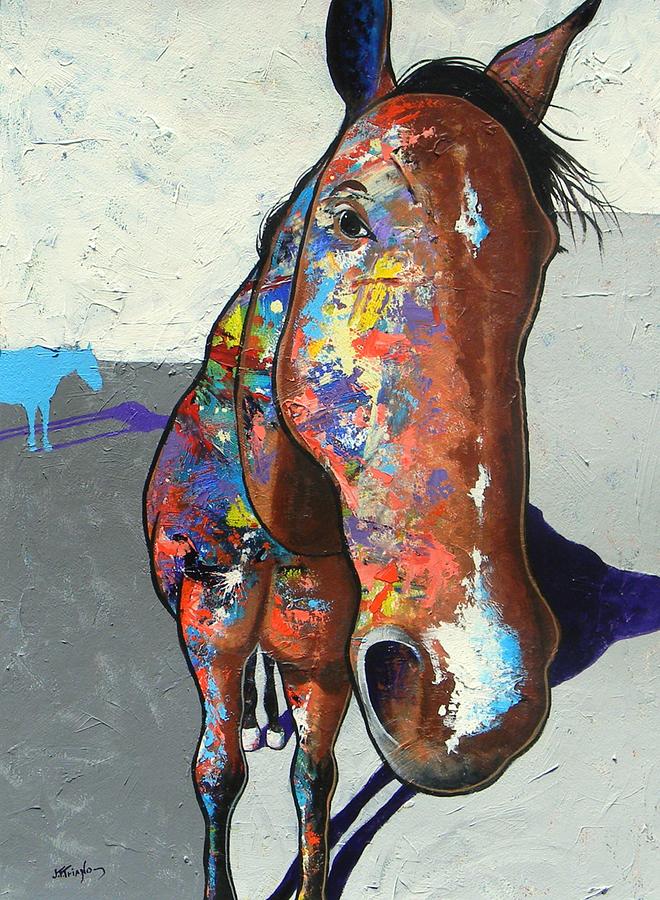 Horse Painting - Home On the Range by Joe  Triano