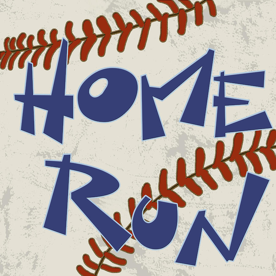 Sports Painting - Home Run by Anna Quach Sports Painting - Home Run by Anna Quach