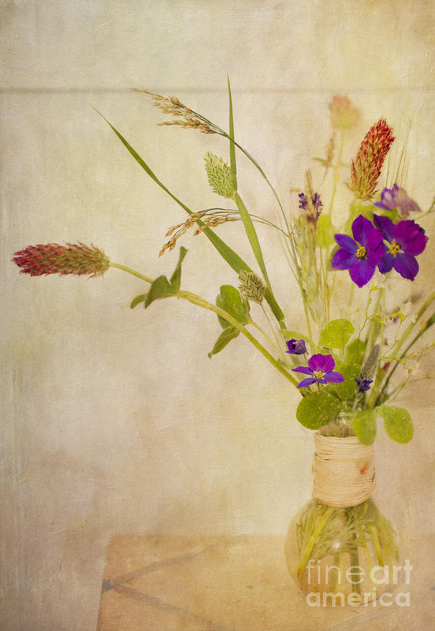 Homegrown Wildflowers in Vase Photograph by Susan Gary