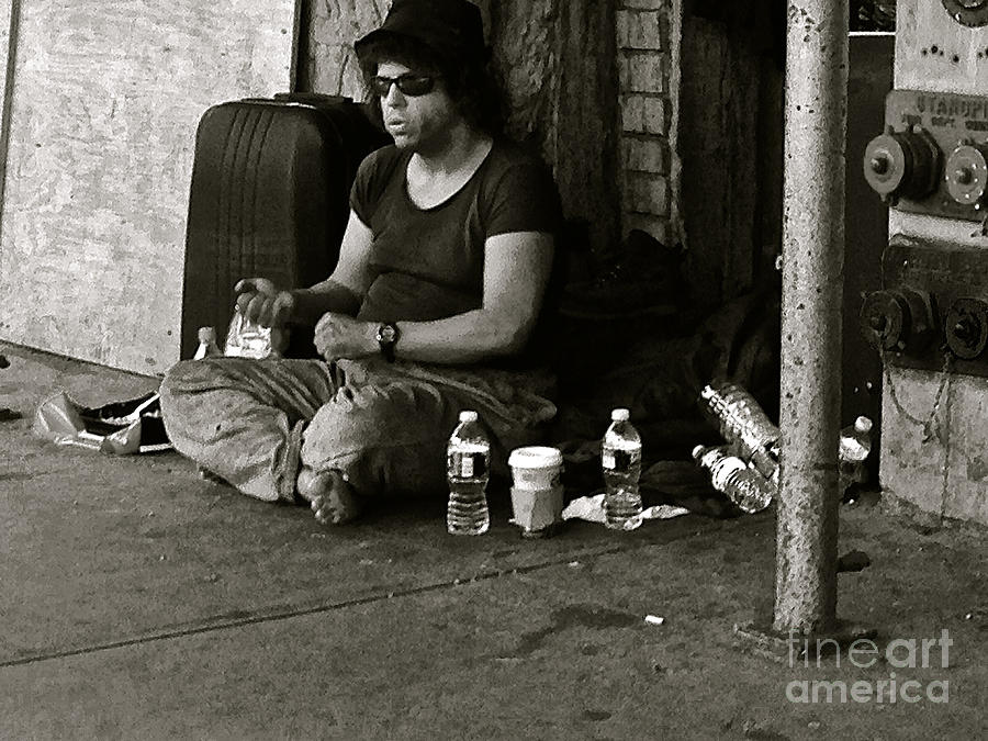 Black And White Photograph - Homeless in New York by Christy Gendalia
