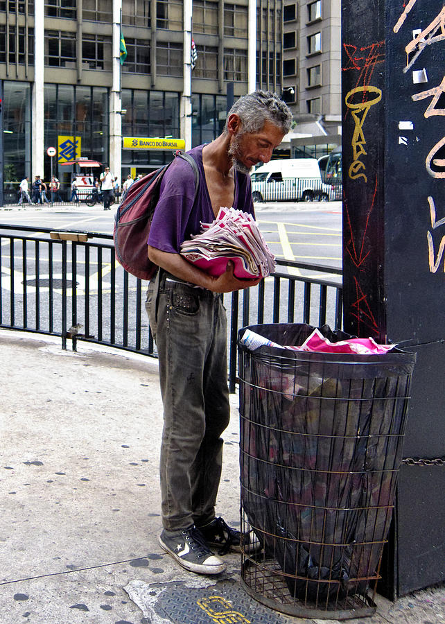Homeless in Sao Paulo Photograph by Julie Niemela