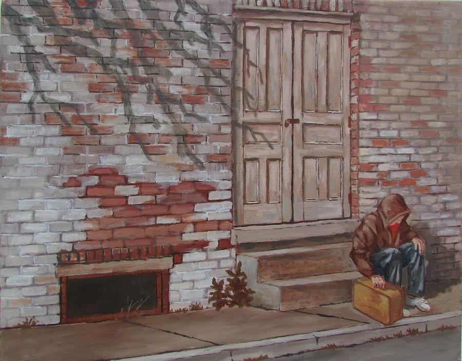 Homeless Painting by Tony Caviston