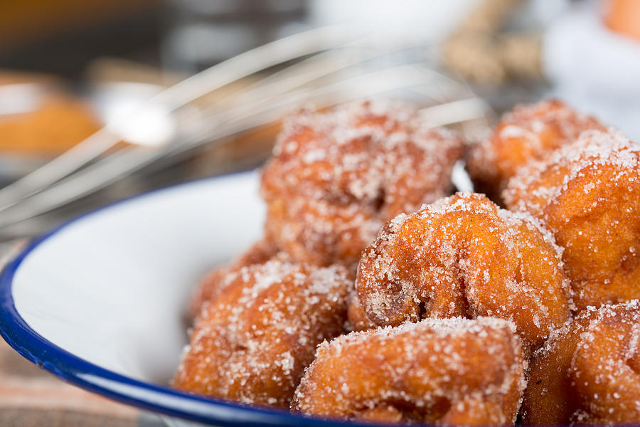 Homemade fritters with sugar Photograph by Fotoedu