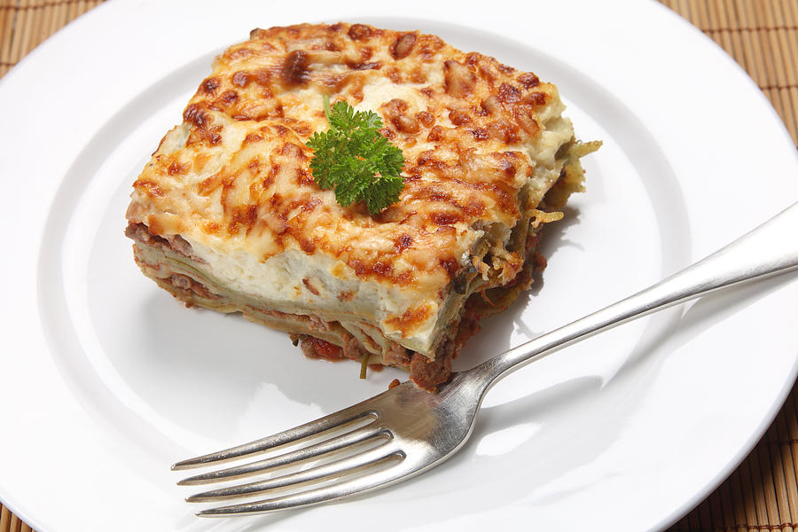 Homemade lasagne verdi  Photograph by Paul Cowan