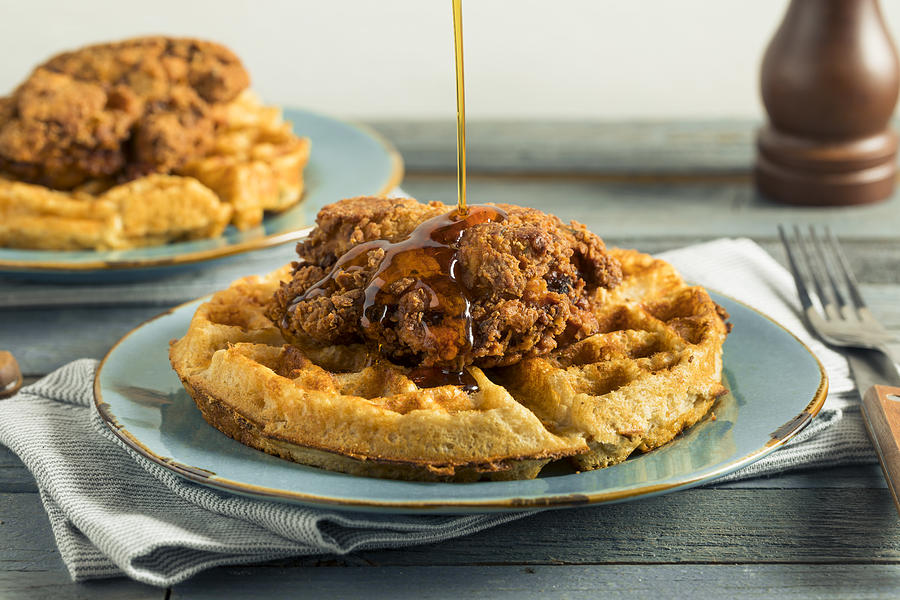Homemade Southern Chicken and Waffles Photograph by Bhofack2