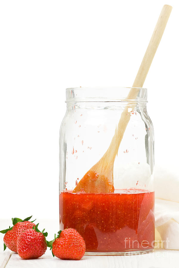 Strawberry Photograph - Homemade strawberry jam by Shawn Hempel