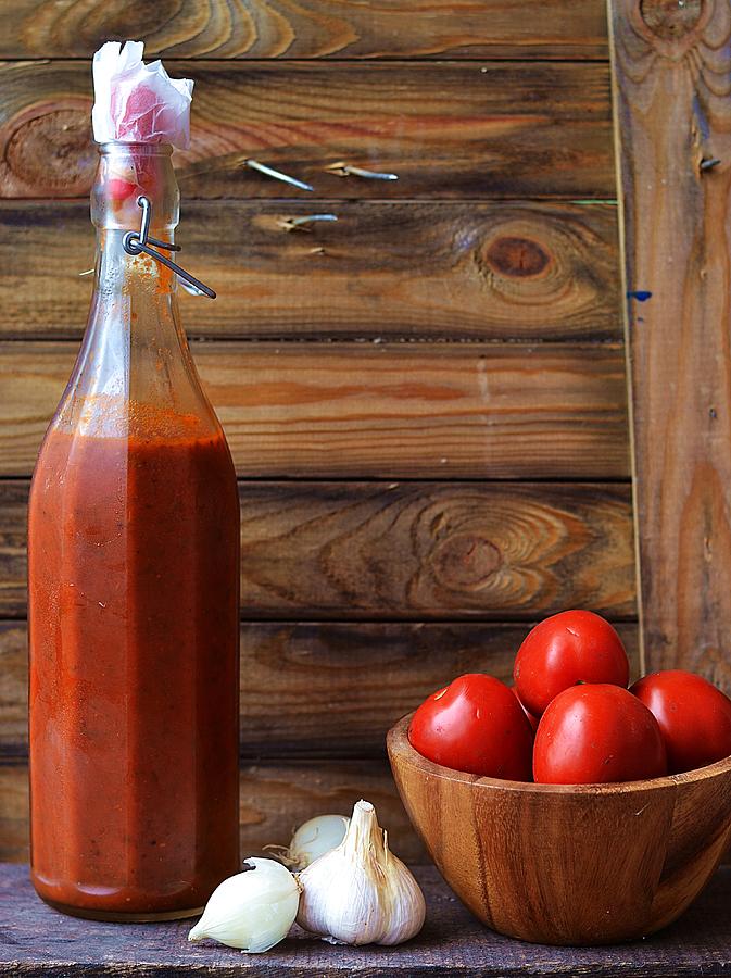 Homemade Tomato Ketchup Photograph by Zoryana Ivchenko